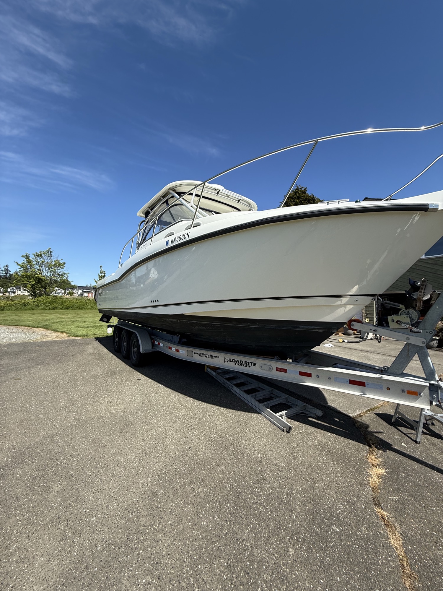 Boston Whaler outboard cleaned and finished in Coeur d'Alene